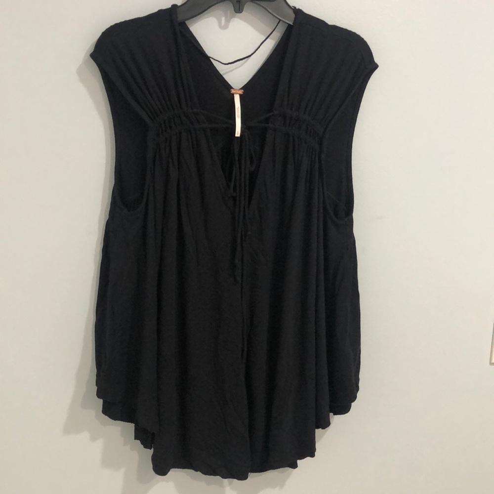 Free People Black Tank blouse women size small